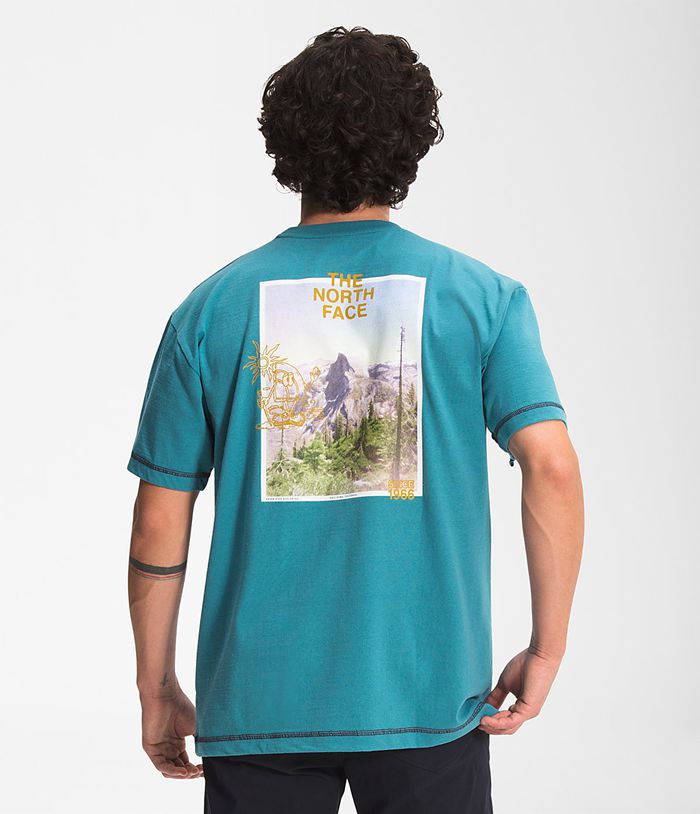 Camiseta The North Face Hombre Manga Corta Camp Tnf™ - Colombia AYTJFU167 - Azules